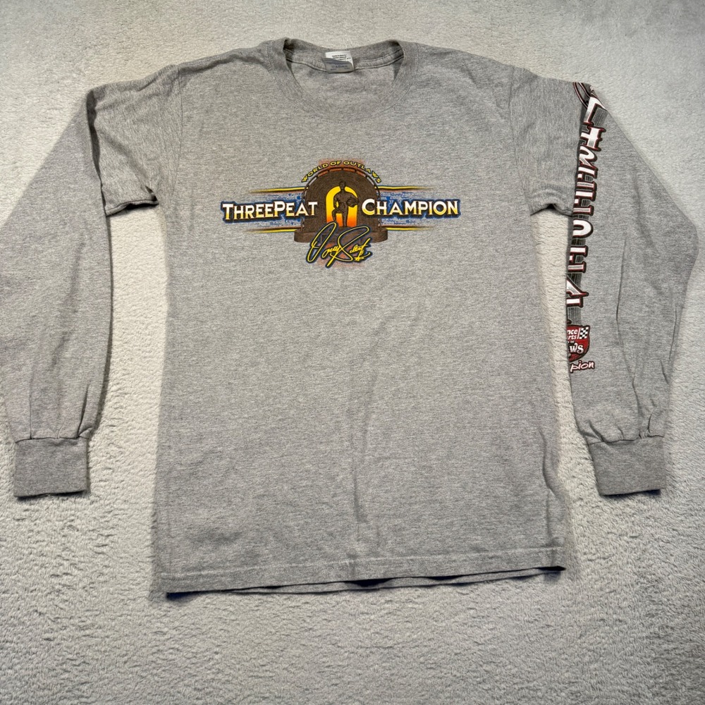 Y2K Donny‎ Schatz 15 Threepeat Champion Sprint Car Racing Long Sleeve Tee Small